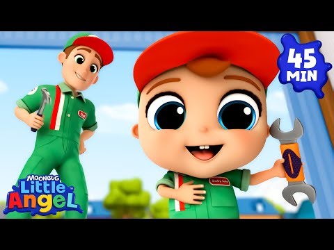 Daddy's Little Helper! Kids Singalong | Little Angel | Songs and Cartoons | Best Videos for Babies
