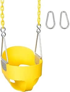 Amazon.com: Swing Set Stuff Inc. Highback Full Bucket with 5.5' Coated Chain & SSS Logo Sticker, Yellow : Toys & Games