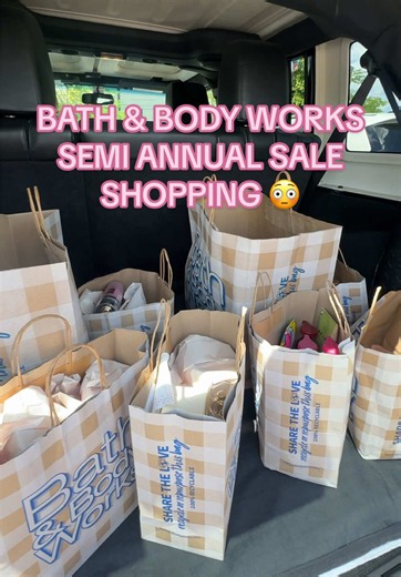 Replying to @sam_jam_27 your PSA that the @Bath & Body Works semi annual sale starts today 🤭 moneyyyy was spent that’s all I can say #bathandbodyworks #bathandbodyworkssemiannualsale #semiannualsale2026 #shopwithmeatbathandbodyworks #nobudgetshopping