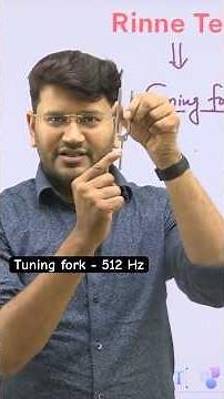 Rinne Test | Tuning fork | Complete video available on Anatomy wale guruji | ENT - CHL | SNHL