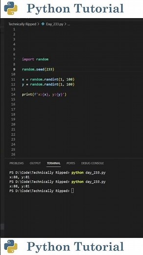 Random Seeds In Python | Python Tutorial