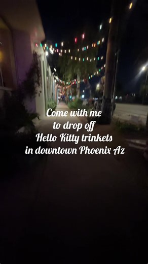 Went to visit the viral trinket trade box in downtown Phoenix! ✨ Dropping off some Hello Kitty joy for the next person to find. 🎀 Catch me at Grand & 13th Ave. #phoenixtrinkettrade #downtownphoenix #hellokitty #trinkets #communitylove