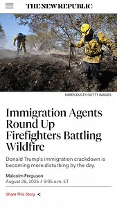 40 reactions · 24 shares | On Wednesday morning, two different crews of firefighters were cutting wood while waiting for their superior to arrive when Customs and Border Patrol agents showed up in “Police” vests. The federal agents made the entire crew line up and show ID, eventually detaining the two firefighters without giving them a chance to say goodbye to their fellow crew members and loved ones. THIS IS MAKING AMERICA GREAT RIGHT? #trumpisajoke | Goddess Mia | Facebook