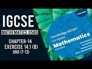 IGCSE Maths 0580 | Chapter 14 | Exercise 14.1 B (7-13) | O Level Probability