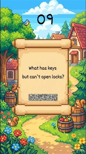 Riddle: What has keys but can't open locks? #riddlechallenge