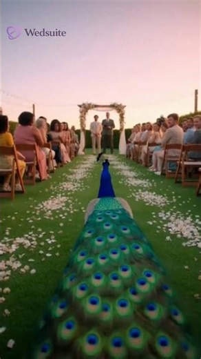 Peacock Photobomb at the Aisle — Bridal Chaos & Laughs #wedding #bride #funny