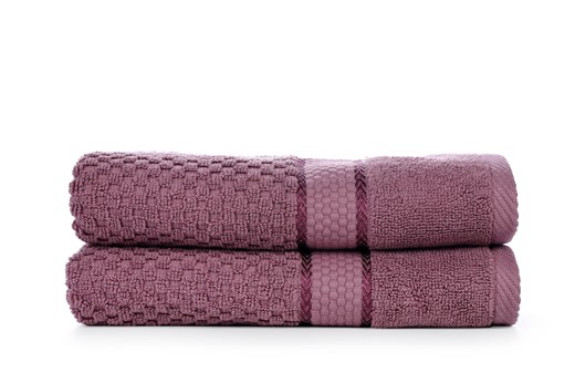 Ample Decor 100% Cotton Hand Towel for Kitchen Set of 2, OEKO TEX Certified, for Bathroom, Hotel, Spa, Gym, Kitchen - Grape Purple - 18 X 28 Inch -Mulaayam Collection