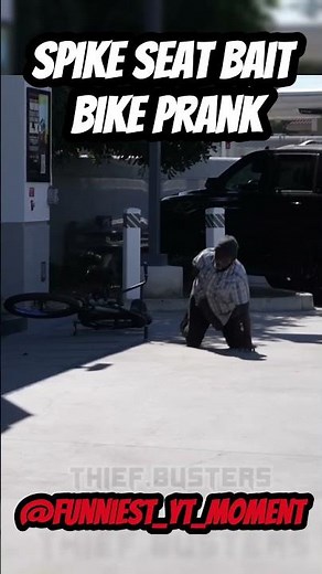 Spike Seat Bait Bike Prank 😂 #pranks #funny #funniest_yt_moments