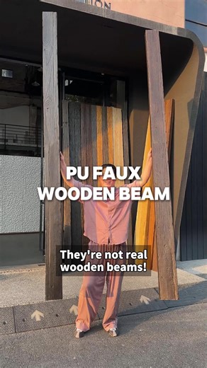 Easy Wall Decor: Lightweight, Quick-Install Wooden Beams