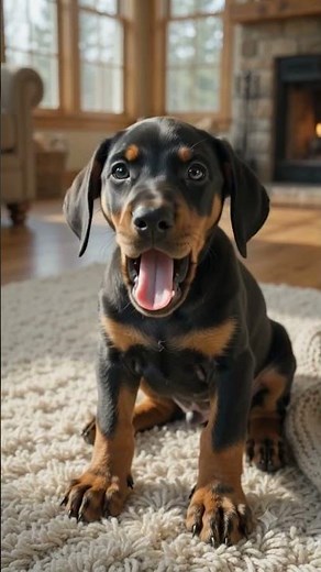 🐶 This Puppy’s Giant Yawn Is Too Cute! 😴❤️