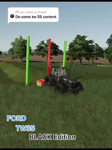 Answer to @i_am_useless_at_f1 Testing new mods with TW35 BLACK EDITION 😈 #ford #farming #tractor #farmingsimulator19 #farm #agri #agrispec #farmhub