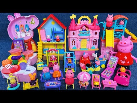 9 Minutes Satisfying with Unboxing Peppa Pig Castle & Swing Slide Playground Set ASMR | Review Toys
