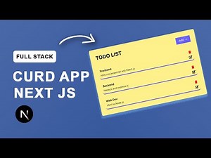 Full Stack CRUD App Using Next.js | Build a To-Do List with React & Node.js