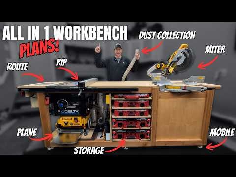 DIY Mobile Woodworking Workbench 4 Year Review & PLANS