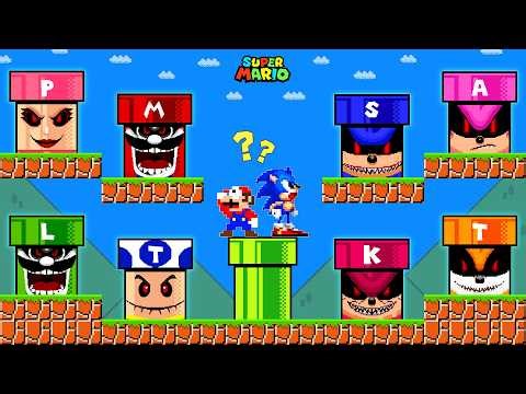 Super Mario Bros. But Mario and Sonic Find MORE Custom Horror Legendary Character Pipes!