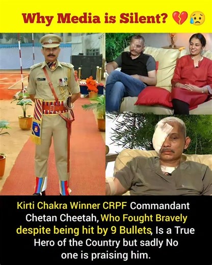 GlobalCodeX on Instagram: "**Nine Bullets, Still Standing: The Heroism of Chetan Cheetah** In February 2017, CRPF Commandant Chetan Kumar Cheetah displayed extraordinary bravery during a terrorist encounter in Hajin, Jammu and Kashmir. Despite being hit by nine bullets, he continued to lead his team, neutralized a terrorist, and ensured the safety of his comrades. His courage and unwavering commitment earned him the Kirti Chakra, India’s second-highest peacetime gallantry award. After a long and