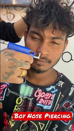 Boy Nose Piercing😱😱