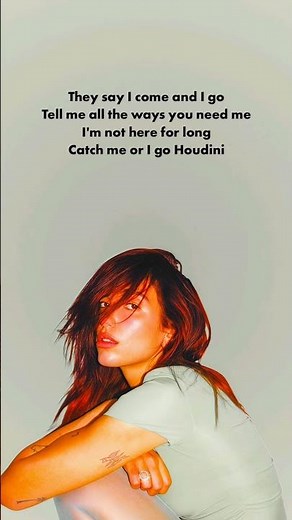Dua Lipa – Houdini (Lyrics)
