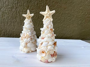 Seashell Christmas Tree: Coastal Beach Home Decor - Etsy
