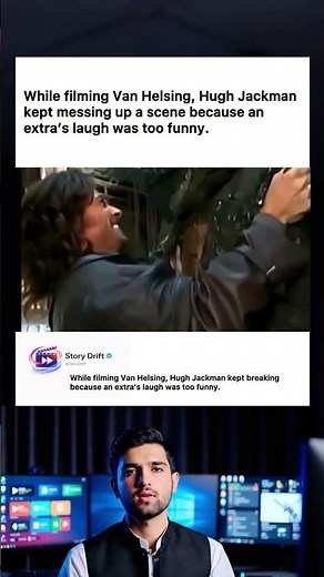 While filming Van Helsing, Hugh Jackman kept messing up a scene because an extra's laugh