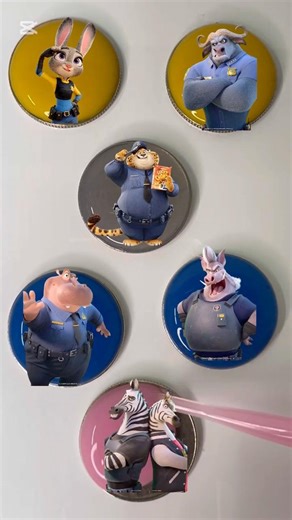 6 Zootopia Police Characters for 6 Coins | Cute Cartoon #Zootopia#ZootopiaCharacters#ZootopiaPolice
