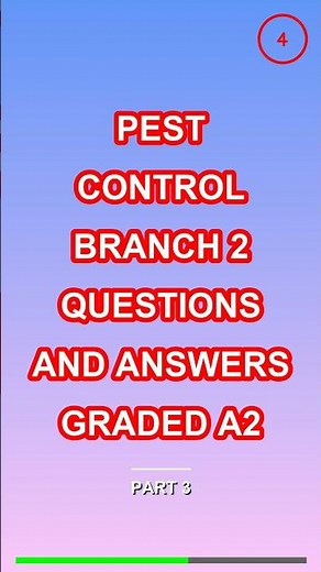 Pest Control Branch 2 Questions and Answers Graded