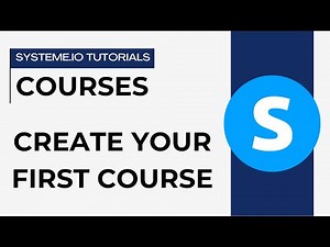 How to create a course | Systeme.io tutorials
