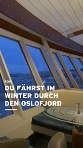 Stell dir vor, du sitzt in der Observation Lounge, genießt ein leckeres Getränk und blickst auf den verschneiten Oslofjord. ❄️🌨️ Absolut magisch, oder? 😍 Hast du auch Lust auf eine winterliche Minikreuzfahrt oder diese sogar schon geplant? ⛴️⛄️ | Color Line GmbH