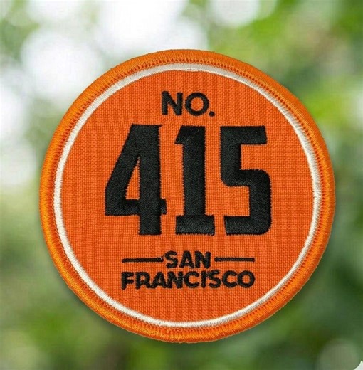 No 415 San Francisco Area Code Embroidery Patch SF Bay Area Pride Gift Sew On, Iron On, Hook and Loop Badge - Etsy