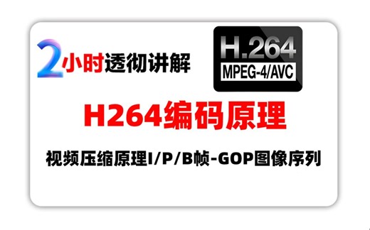 H264编码原理深度详解（H.264/AVC/MPEG-4 AVC或MPEG-4/H.264 AVC）视频压缩原理I/P/B帧-GOP图像序列