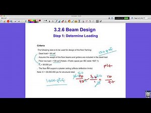 CEA 3.2.6 Beam Design Step 1
