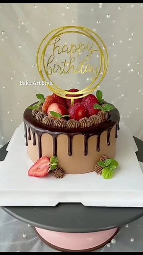 122K views · 1.7K reactions | Easy Birthday cake tutorial #cake #cakedecorating #highlightsシ゚ #viralreelsシ #facebookviral #viralvideoシ #fypシ #trendingnow #reelsfypシ | Bake Art Style | Facebook