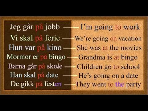 Norwegian Prepositions Explained: ( i ) eller (på) Part 1