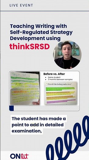 Teaching Writing with Self-Regulated Strategy Development using thinkSRSD