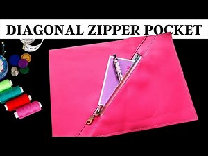 How To Add A Diagonal Zipper Pocket To Your Sewing Projects