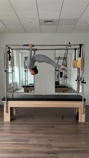 Just hangin’, you? #cadillac #pilates #pilatesinstructor