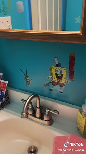Reply to @wildpineapple77 #tour #bathroom #spongebob #spongebobsquarepants #cartoon #fortnite
