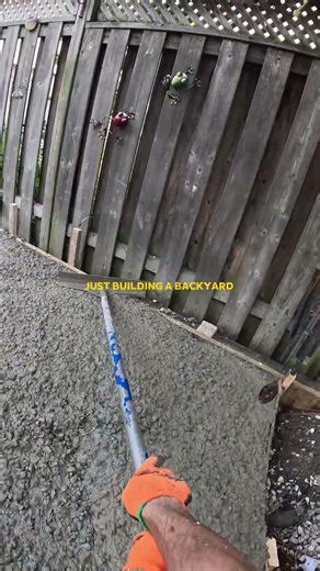 POV: concrete backyard slab