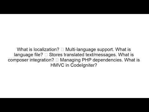 CodeIgniter Interview Questions and Answers (Beginner to Advanced)