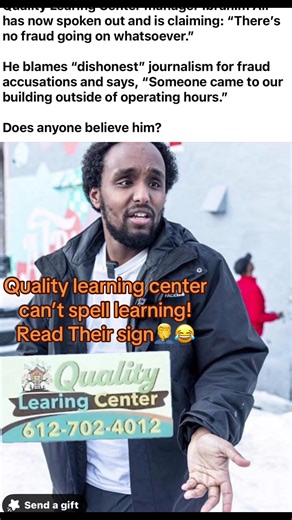 Do you believe that there is no fraud? My first clue was their sign! The “learning center“ can’t even spell learning.🤦‍♂️ yes this is the actual sign on their building. So let me know what you think in the comments.🤷‍♂️🧐 #breakingnews #Minnesota #group7 #republican #maga