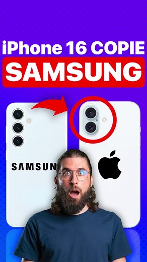 L'iPhone 16 et ses ressemblances avec Samsung