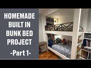 DIY Built-in Bunk Beds! | How to Build Bunk Bed Project Step by Step (Part 1)