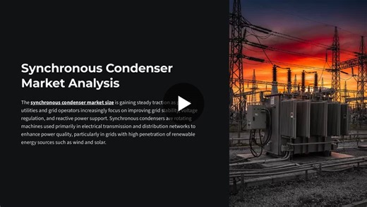 The synchronous condenser market size is gaining steady traction as power utilities and grid operators increasingly focus on improving grid stability, voltage regulation, and reactive power support… | Jaspreet Singh