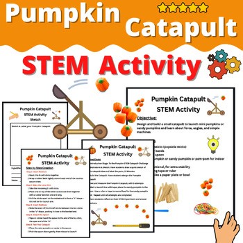 Pumpkin Catapult STEM Challenge Science Activity Fall Halloween