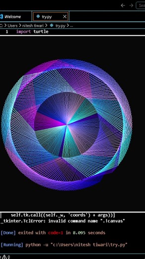 How Python Draws Perfect Geometric Spirals | #python #coding #tutorial