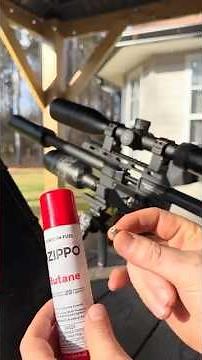 Butane Vs. Tannerite Pellets!! #explosion #pcpairgun #viral