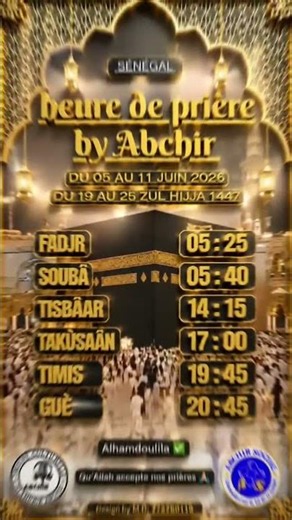 HEURE DE PRIÈRE DU 05 au 12 JUIN 2026