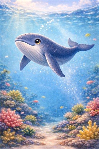 Whale Wall Art, Coastal Beach Decor, Ocean Animal Print, Seaside Style (digital Download) - Etsy