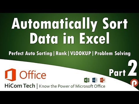 How to Sort Data in Excel Automatically Using Rank and VLOOKUP - Problem Solving - Part 2