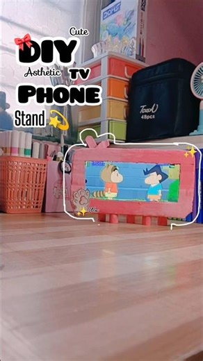 ✨DIY Phone Stand✨😱|#shorts #trending#viral#shortsfeed#funny#subscribe#fypシ#fyp#diy#phone#tv#song#art